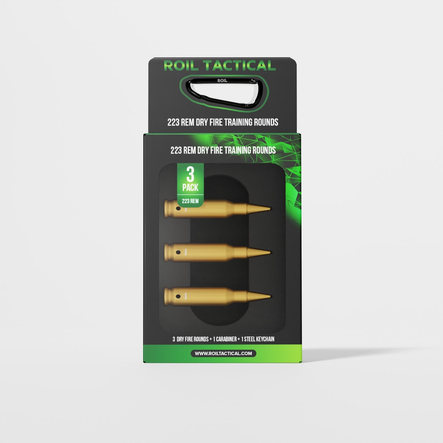 ROIL TACTICAL .223 REM Dry Fire Training Rounds Countertop Display 3-Packs (10)